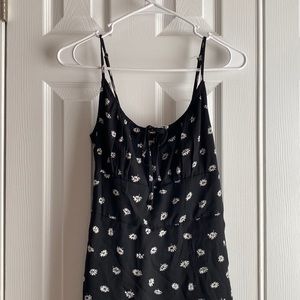 Abercrombie Floral Mini Dress. Flowers and tie front. With POCKETS